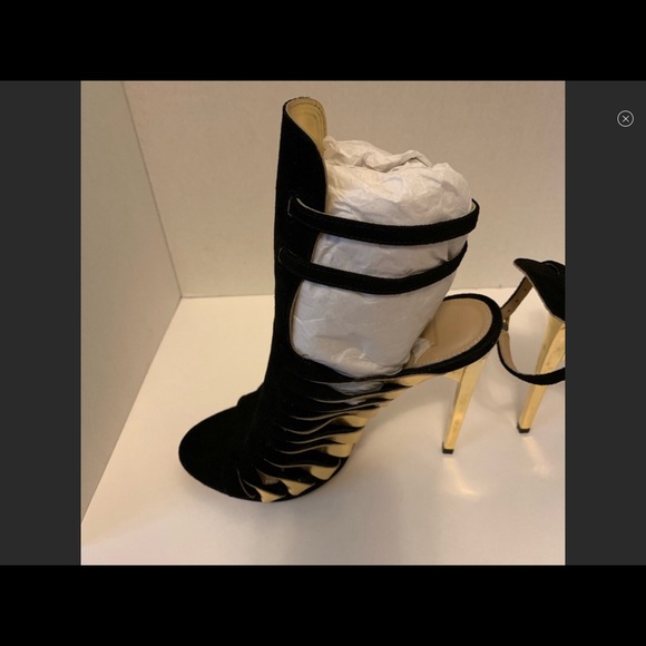 HERVE LEGER BLACK AND GOLD SANDALS❤️❤️ - Picture 3 of 7